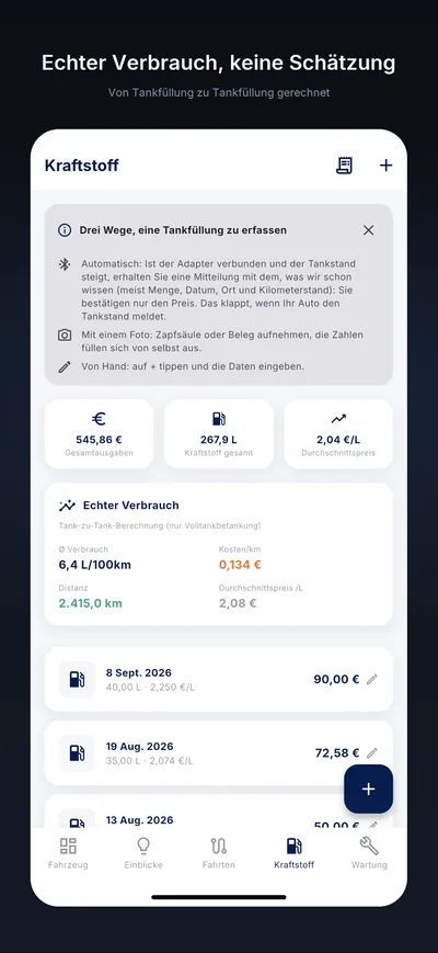 Verbrauch und Kosten