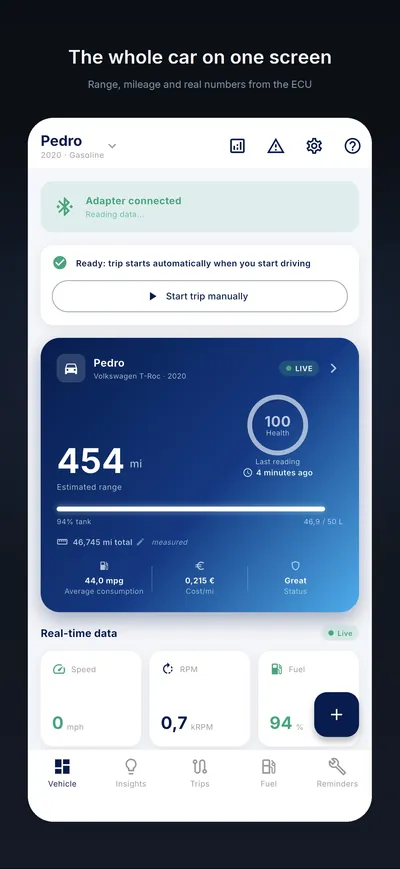 Your car at a glance