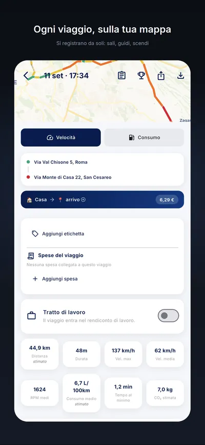 Il viaggio sulla mappa
