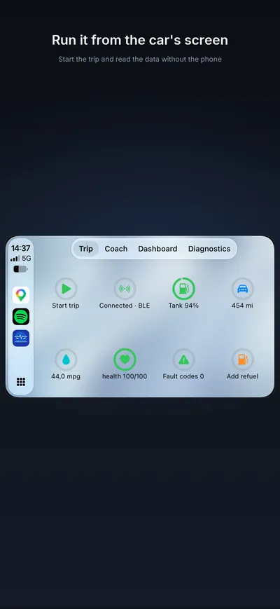 Panel w CarPlay